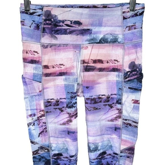 Lululemon Fast and Free 7/8 Tight II sz 6 * Sunrise Silhouette * High Rise Nulux - Picture 3 of 7